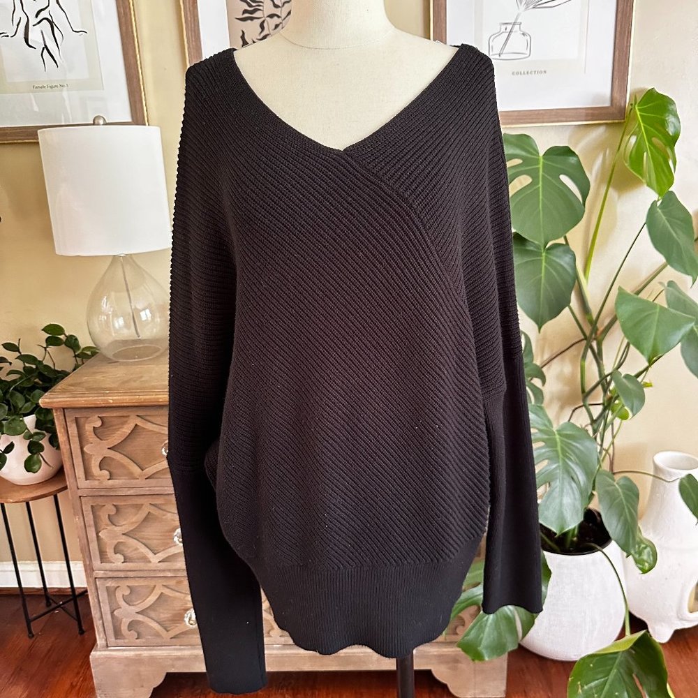 Express Black Knit Sweater - Large